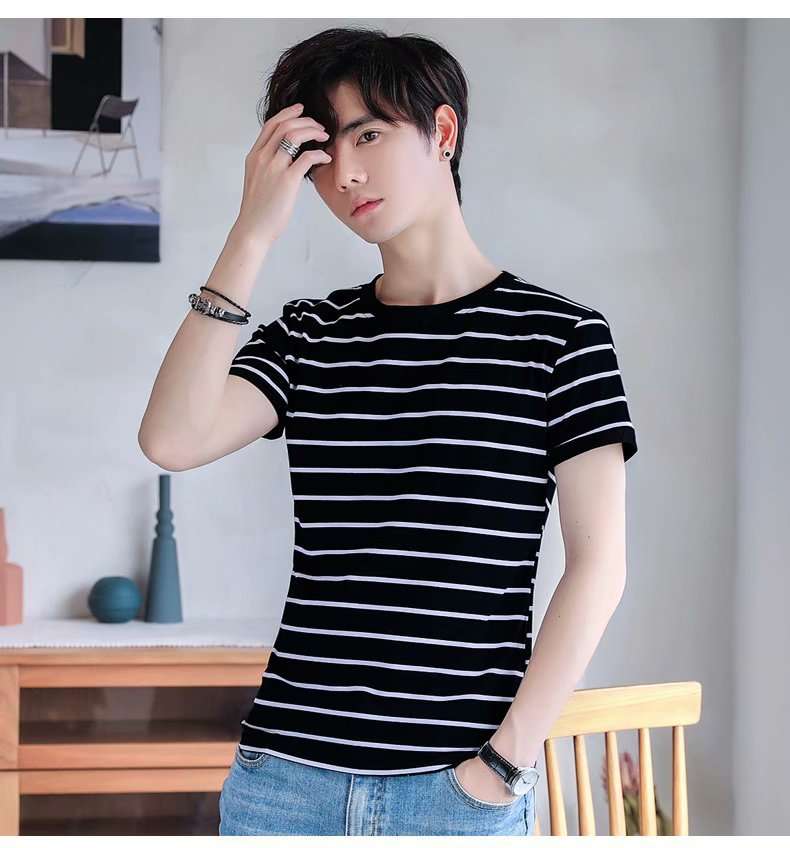 さわやかボーダー柄半袖Tシャツ ボーダー服