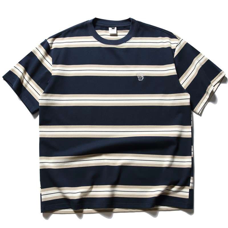 クラシック横縞柄リラックスフィットTシャツ ボーダー服