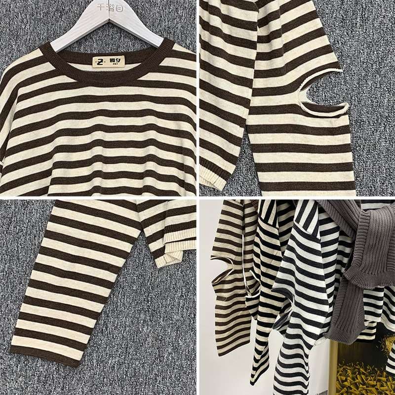 リラックス ボーダーシリーズ クルーネック ボーダー服