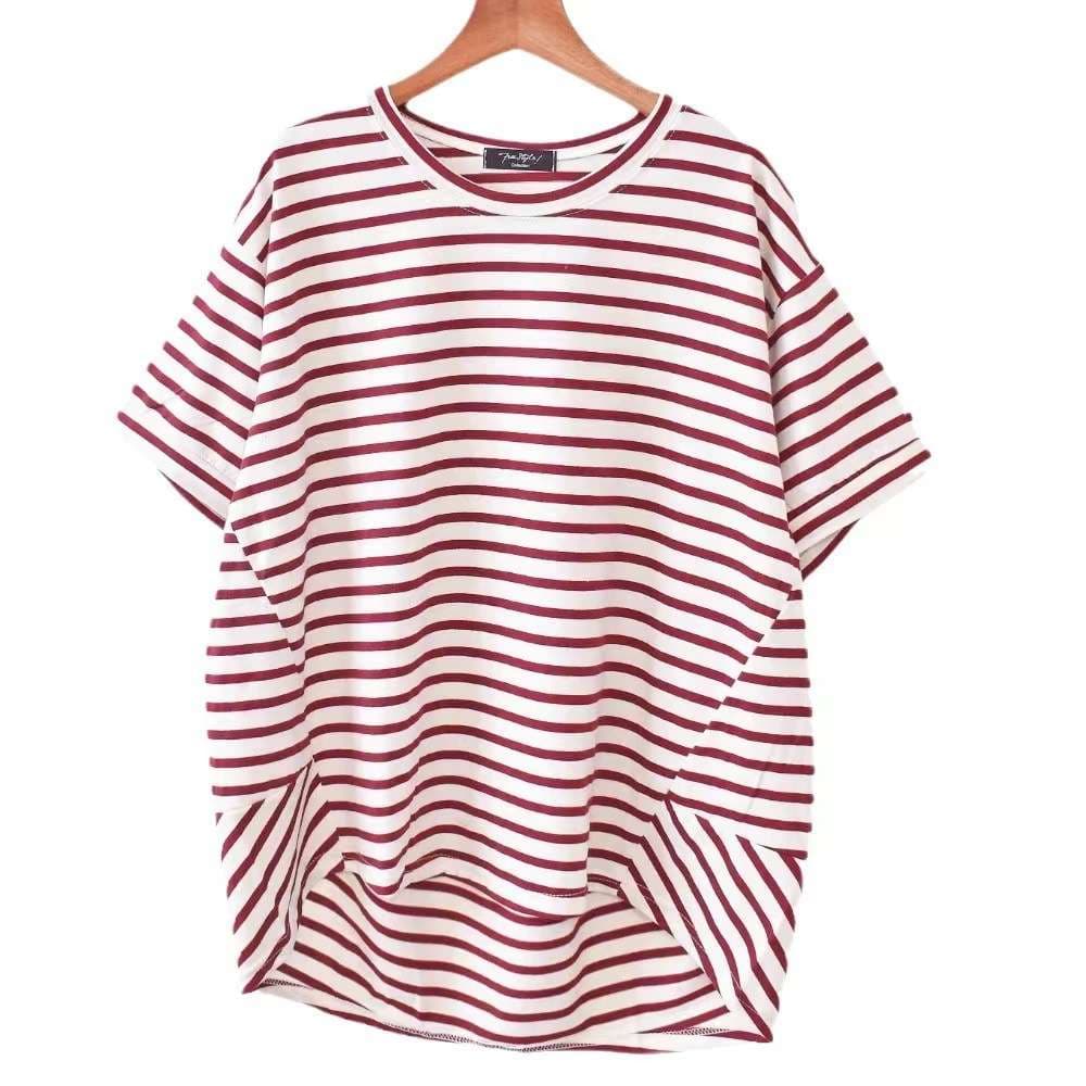 ゆったりシルエットのボーダーTシャツ ボーダー服
