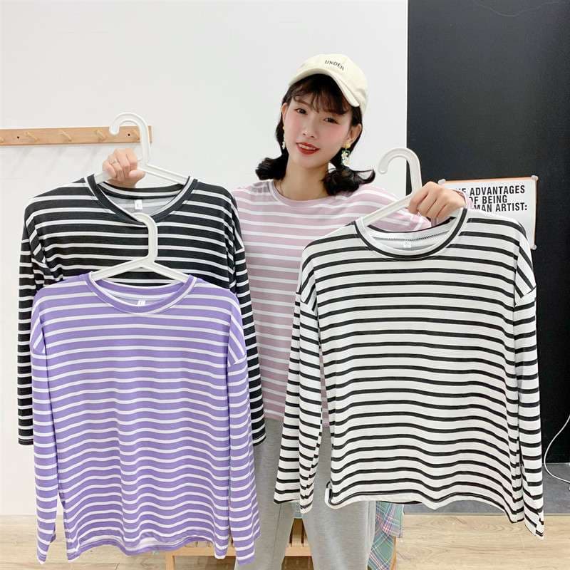ゆったりカジュアルボーダーTシャツ ボーダー服