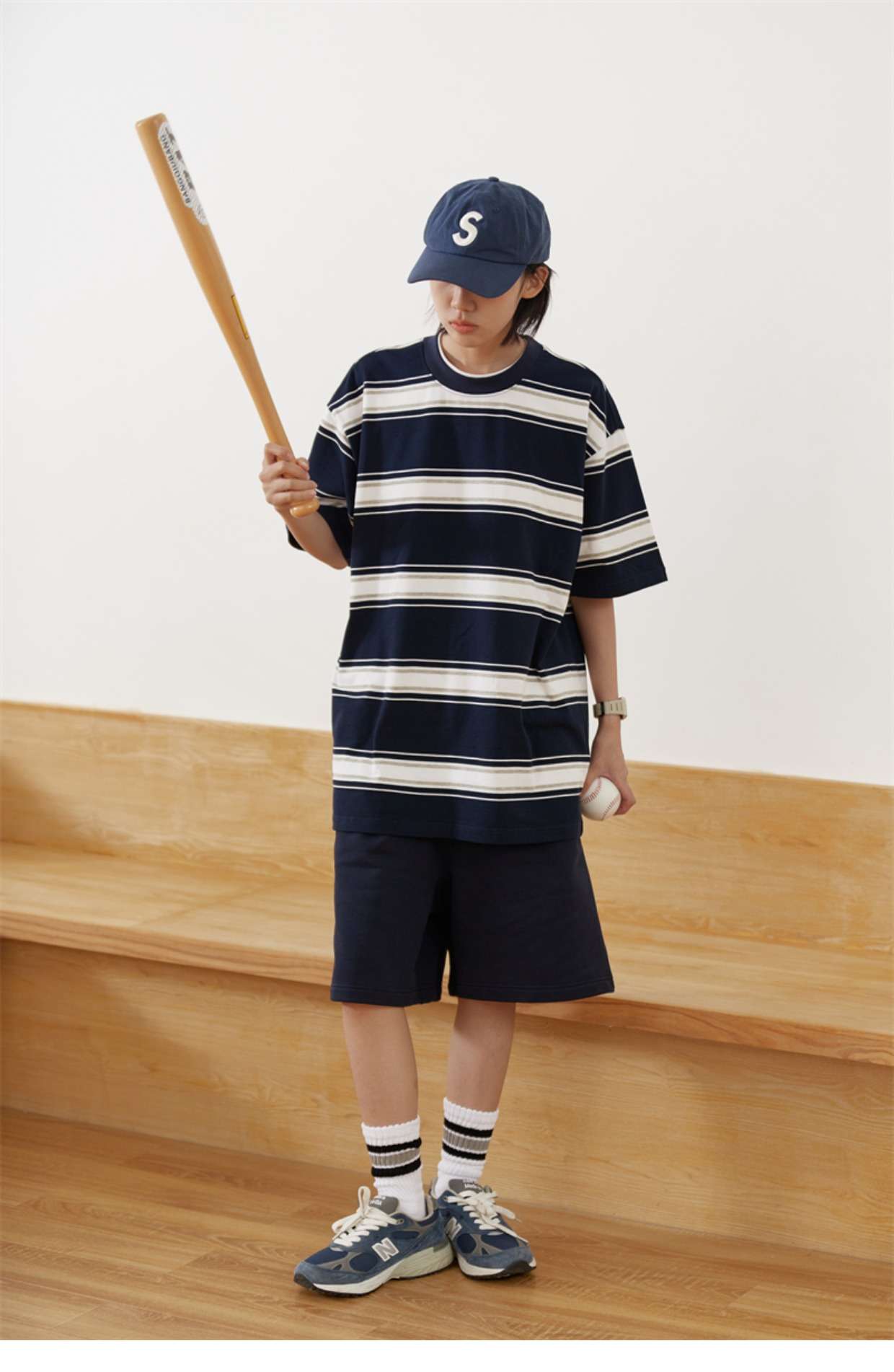 オーバーサイズボーダーTシャツ ボーダー服