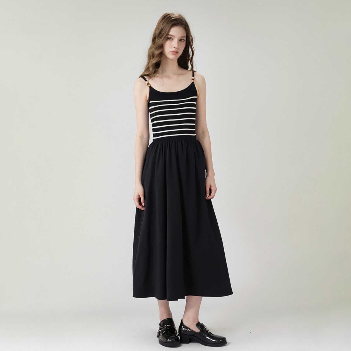 ボーダー柄キャミソールワンピース ボーダー服
