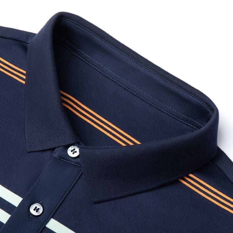 ボーダー服 爽やか縞模様 紳士用上質ポロシャツ