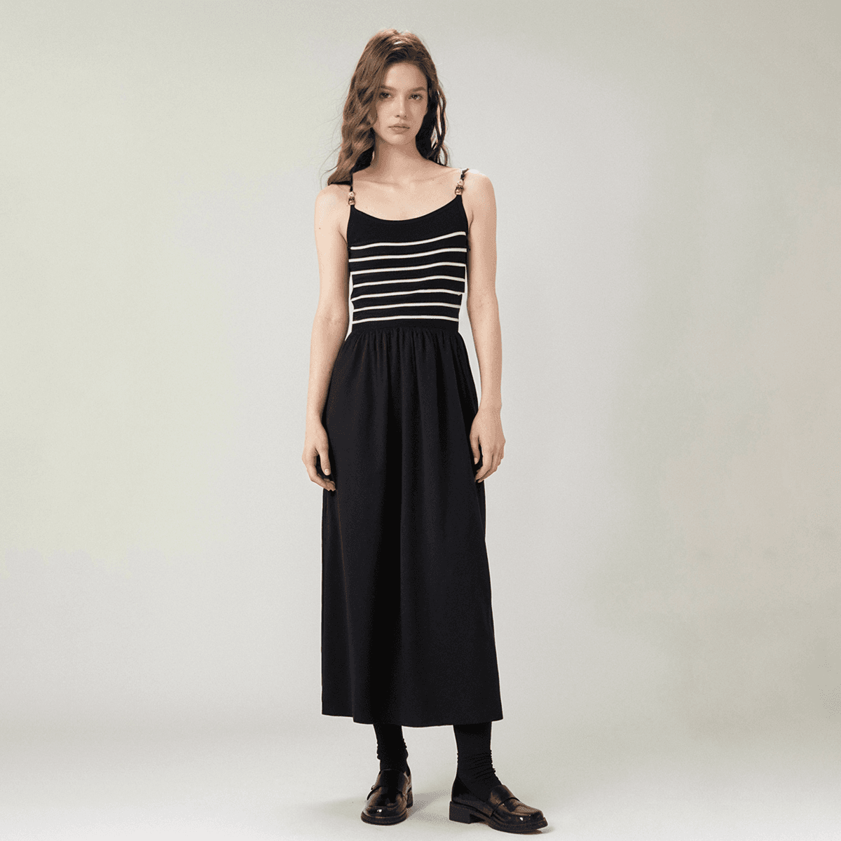 ボーダー柄キャミソールワンピース ボーダー服