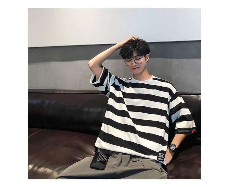 オーバーサイズボーダーTシャツ ボーダー服
