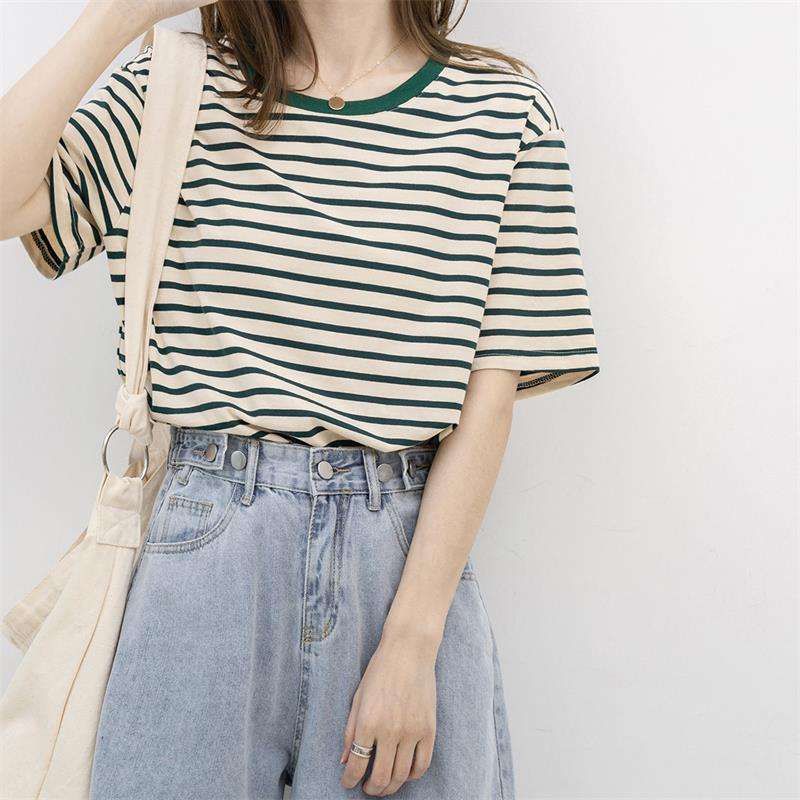 シンプルボーダー半袖Tシャツ ボーダー服