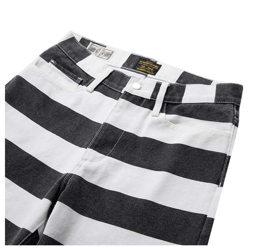 受刑者風ボーダーパンツ ボーダー服