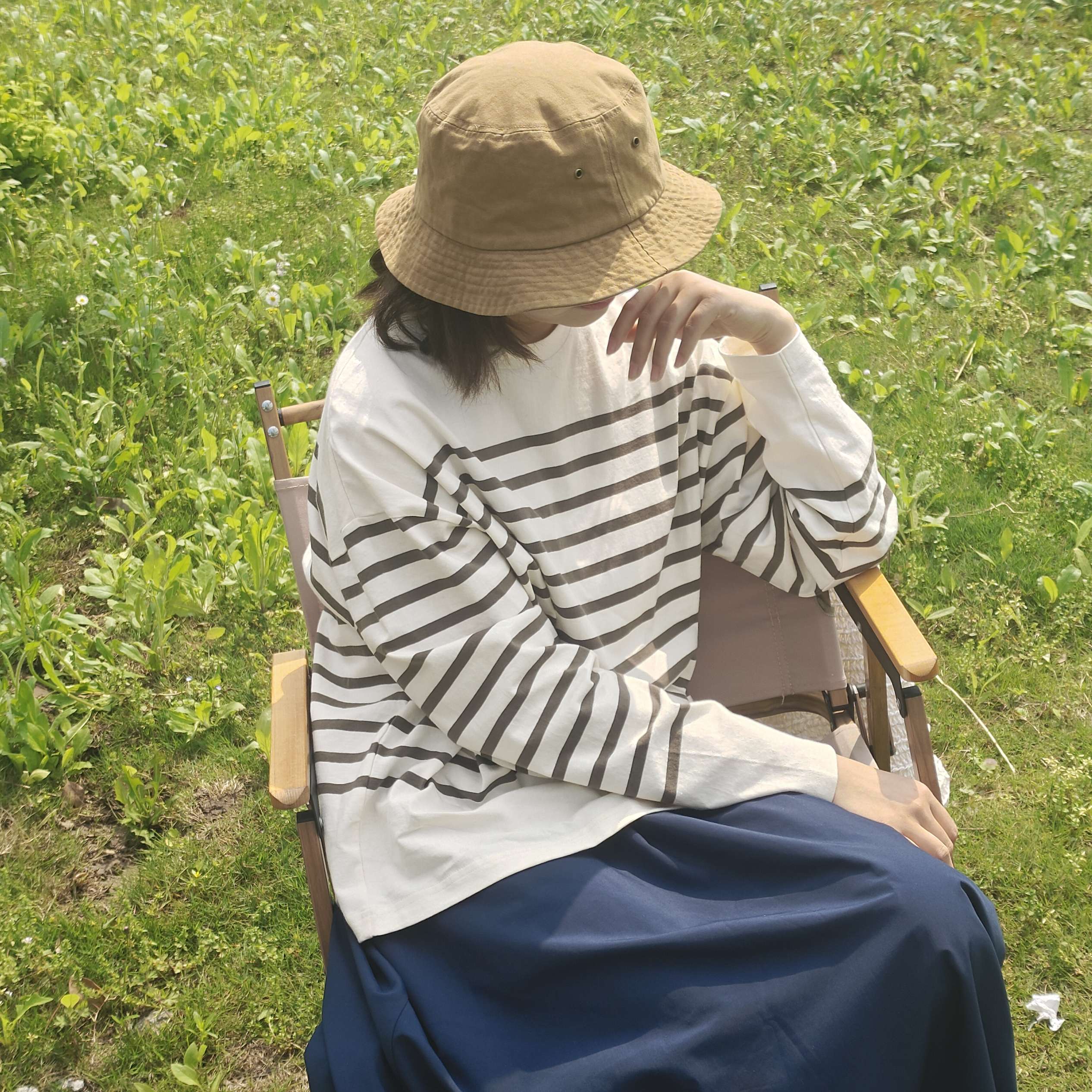 ゆったりボーダーニットプルオーバー ボーダー服