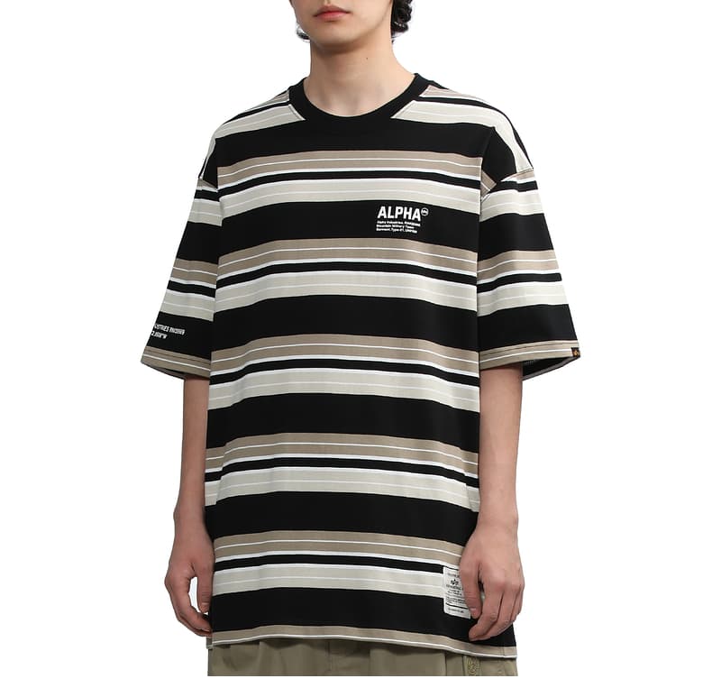 ボーダー服 マルチボーダーオーバーサイズ半袖カットソー