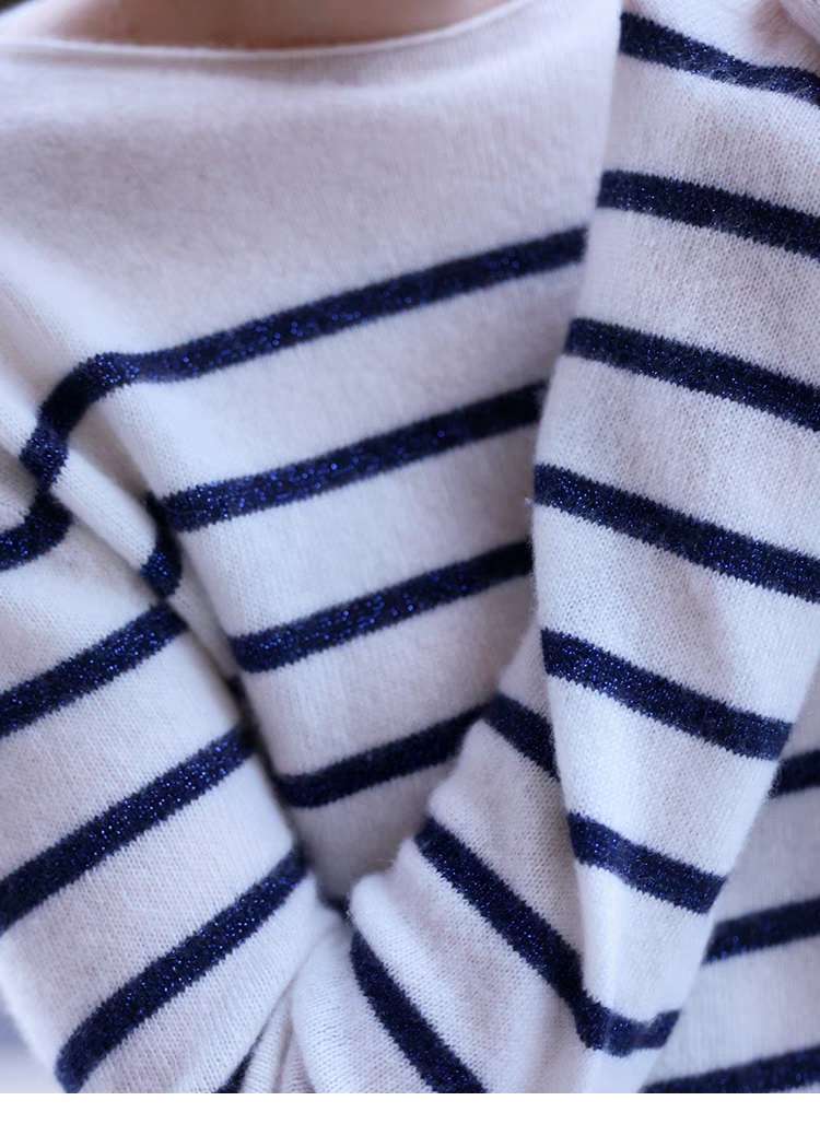 シックな海辺風ボーダーニット ボーダー服