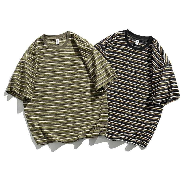 リラックス ボーダー 半袖シャツ ボーダー服