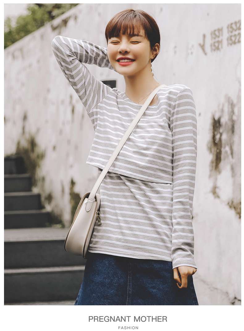 シンプル爽やか ゆるタイトボーダーTシャツ ボーダー服