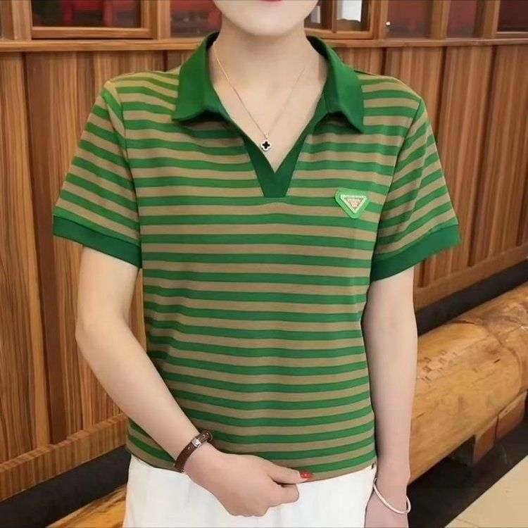 夏向け軽やかボーダーポロシャツ ボーダー服
