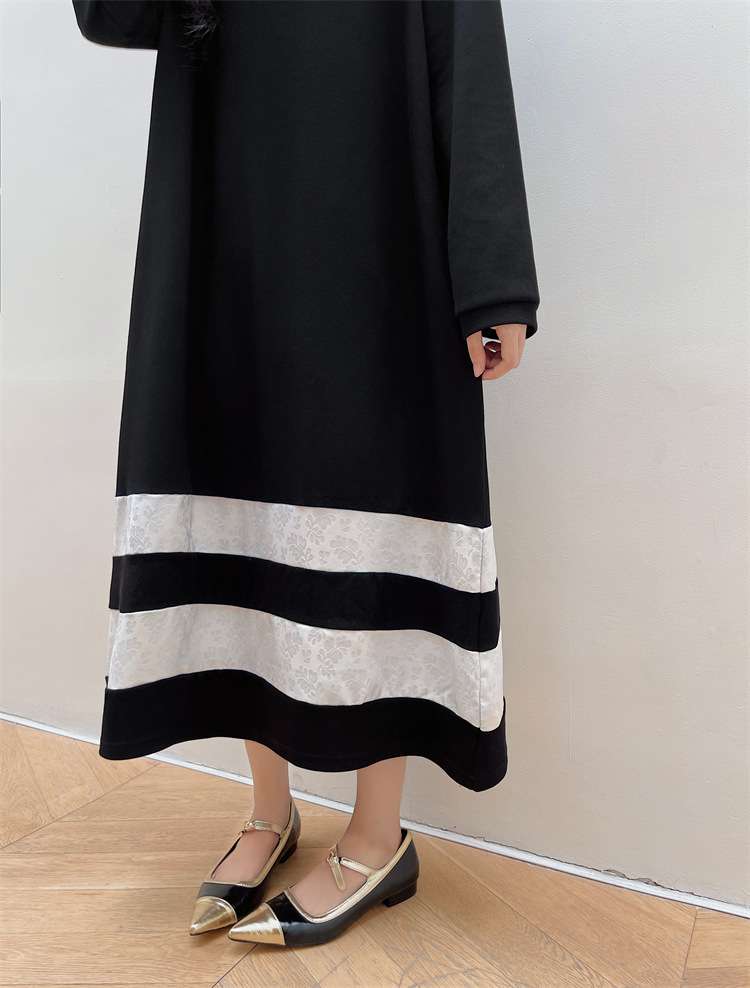 ゆったりボーダー切替ワンピース ボーダー服