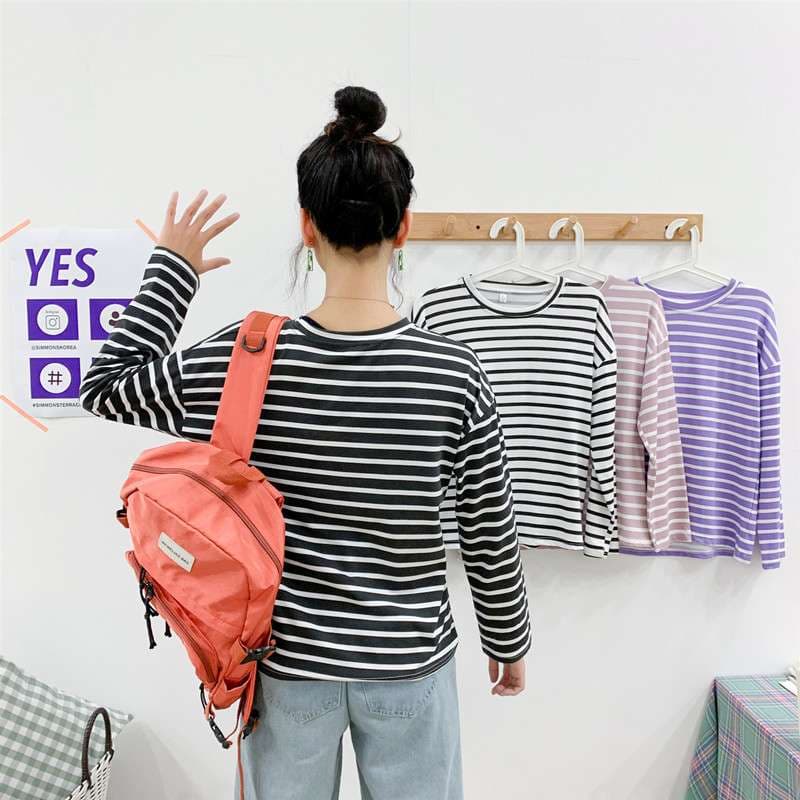ゆったりカジュアルボーダーTシャツ ボーダー服