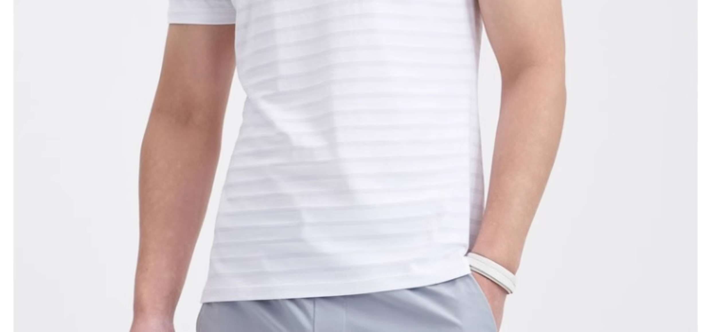 シンプル細ボーダー半袖Tシャツ ボーダー服