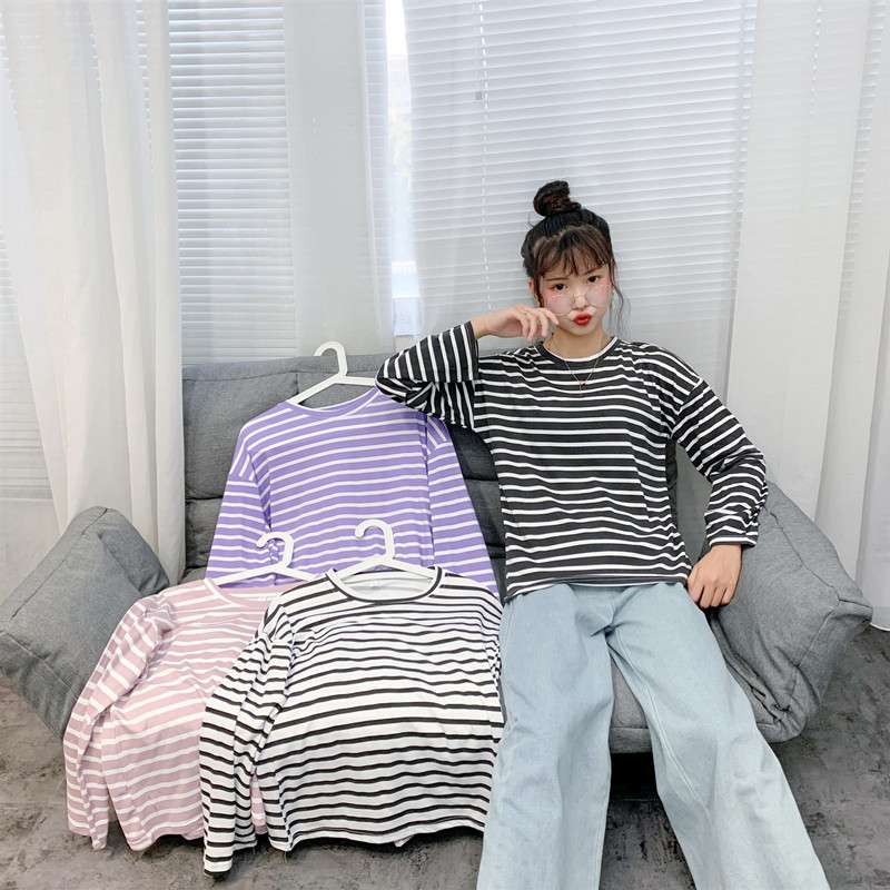 ゆったりカジュアルボーダーTシャツ ボーダー服