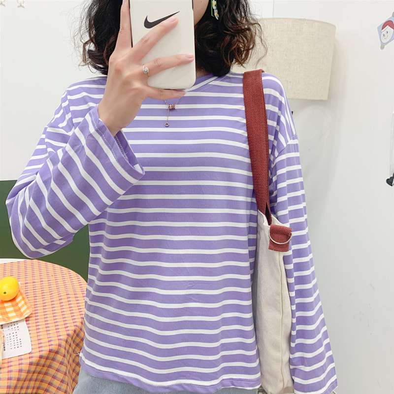 ゆったりカジュアルボーダーTシャツ ボーダー服