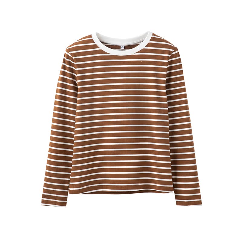 ボーダー服 シンプル細ボーダー デイリーロンT
