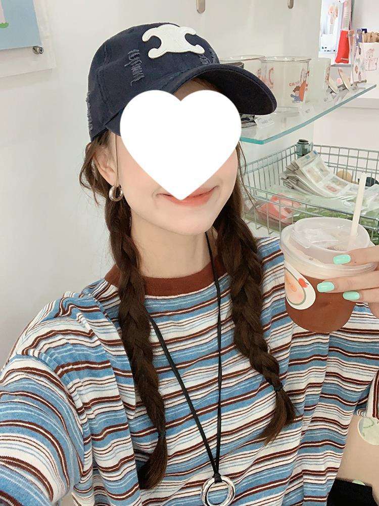 ゆったりシルエット ボーダーロンT ボーダー服