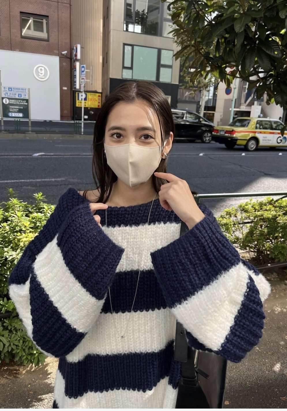 ゆったりボーダーニットプルオーバー ボーダー服
