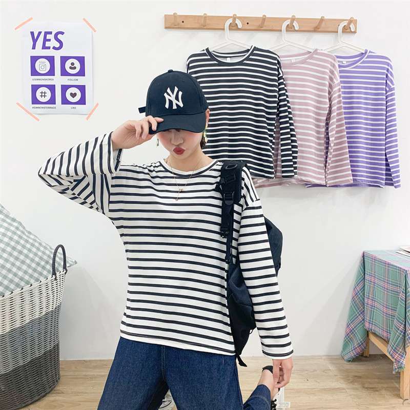 ゆったりカジュアルボーダーTシャツ ボーダー服