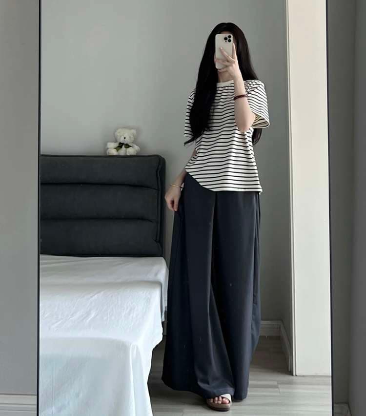 シンプルボーダー半袖Tシャツ ボーダー服