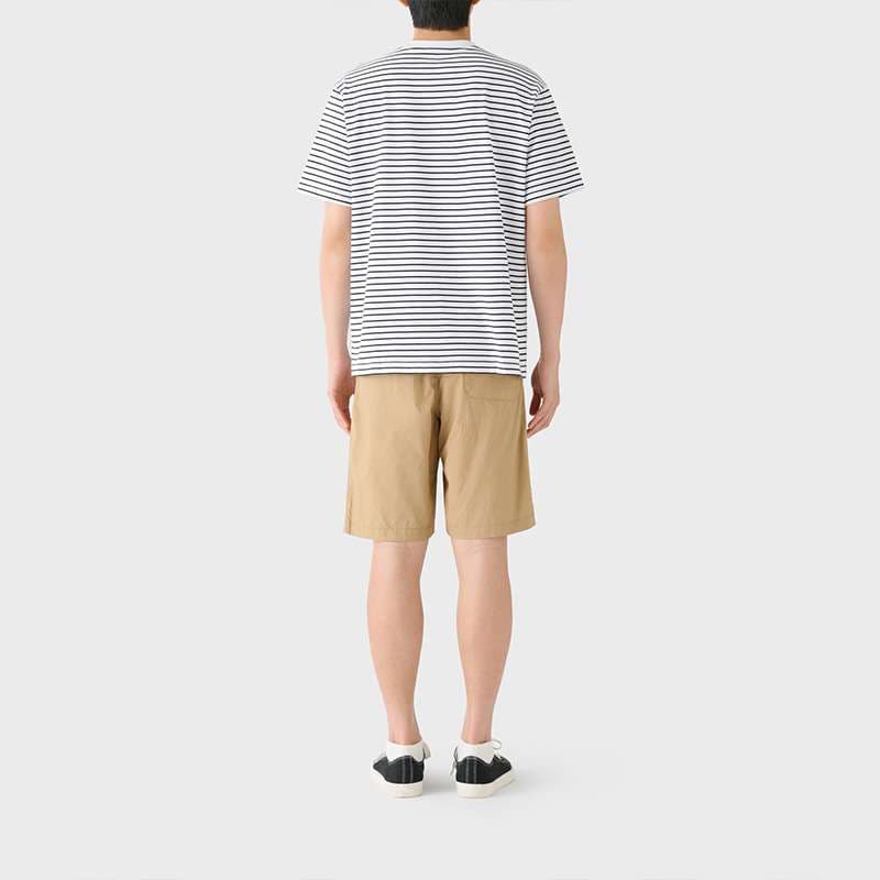 シンプルボーダークルーネックTシャツ ボーダー服
