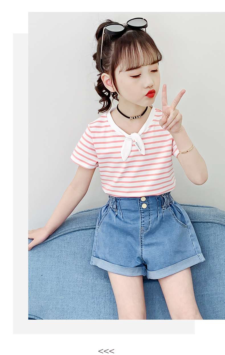 夏のさわやかセーラー風ボーダーTシャツ ボーダー服