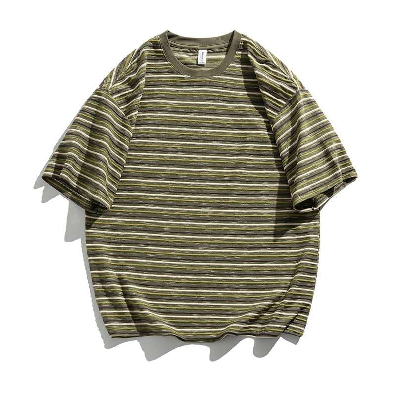 リラックス ボーダー 半袖シャツ ボーダー服