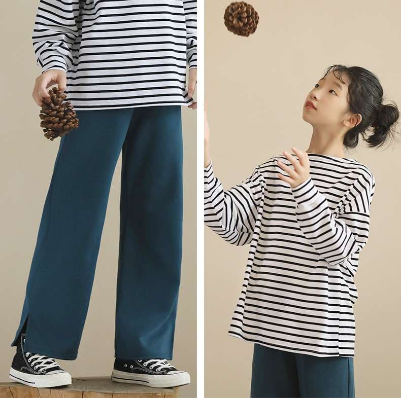 ゆったりボーダーカットソー ボーダー服