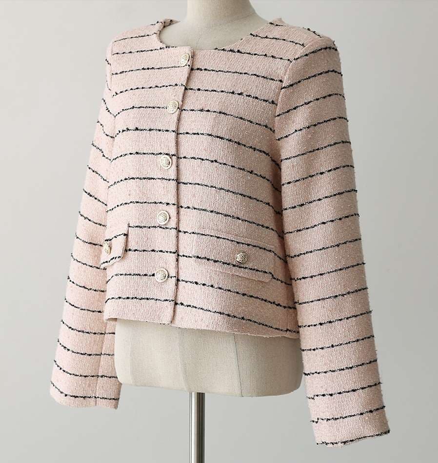 上品ボーダーカーディガン ボーダー服