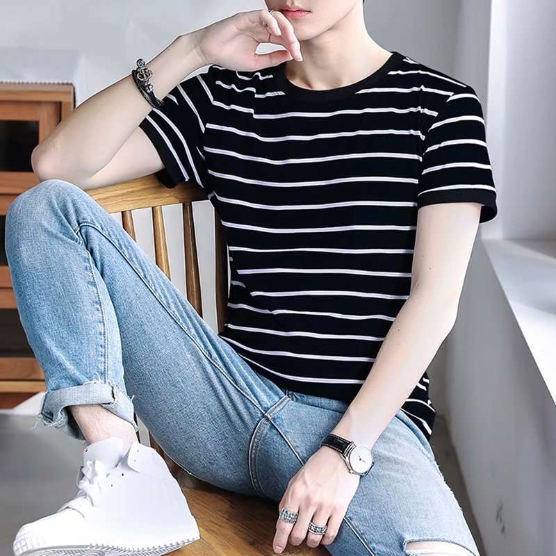 さわやかボーダー柄半袖Tシャツ ボーダー服