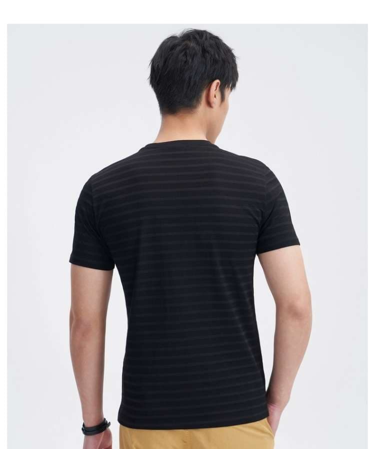 シンプル細ボーダー半袖Tシャツ ボーダー服