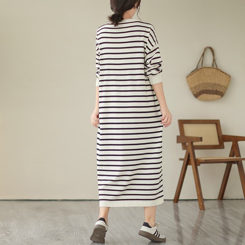 ゆったりリラックスボーダーワンピース ボーダー服