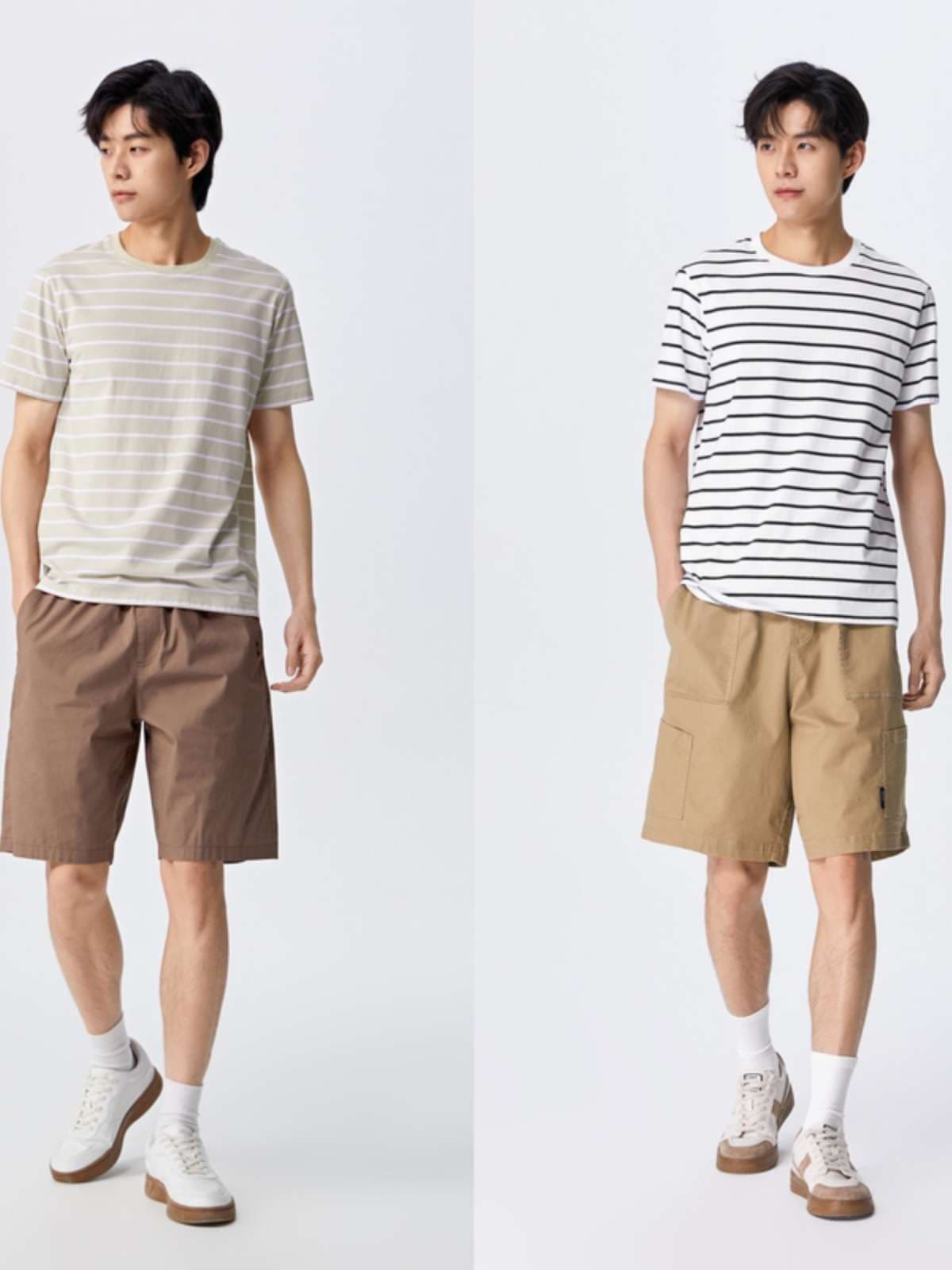 さわやか夏向けボーダーTシャツ ボーダー服
