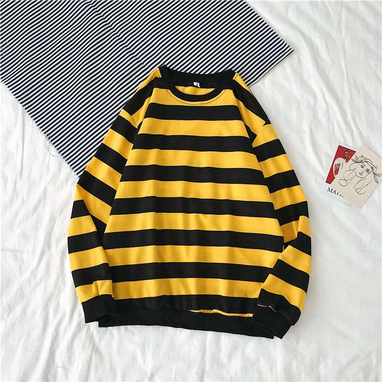 ゆったりカジュアルボーダーロングTシャツ ボーダー服