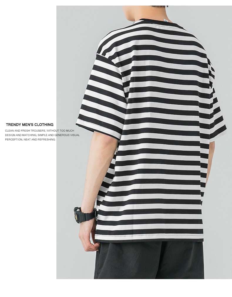 ゆったりボーダーTシャツ ボーダー服