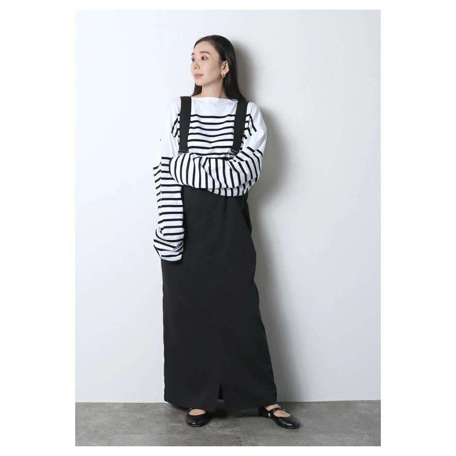 オーバーサイズボーダーロングスリーブTシャツ ボーダー服