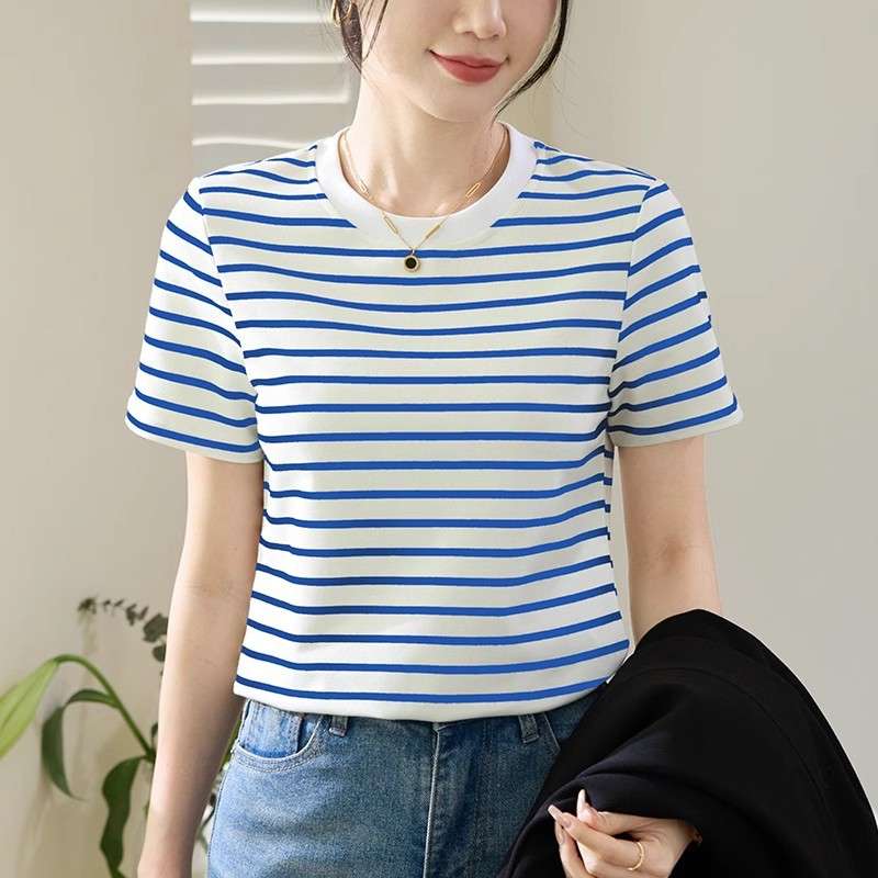 クラシックボーダー柄半袖Tシャツ ボーダー服