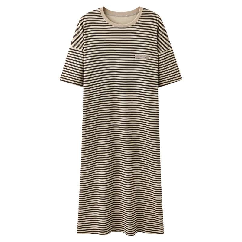 ゆったりボーダーTシャツワンピース ボーダー服
