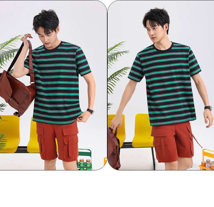 さわやか夏映えボーダーTシャツ ボーダー服