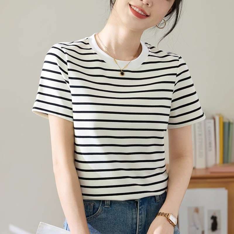 クラシックボーダー柄半袖Tシャツ ボーダー服