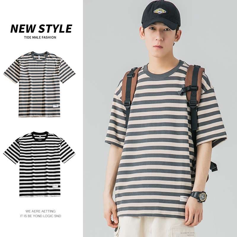 ゆったりボーダーTシャツ ボーダー服