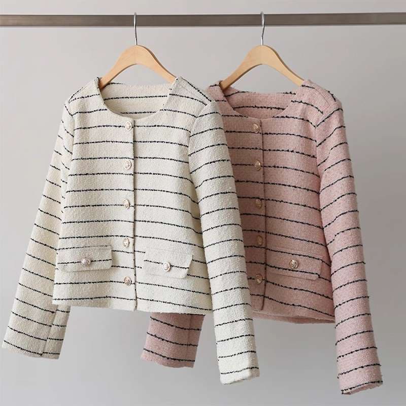 上品ボーダーカーディガン ボーダー服