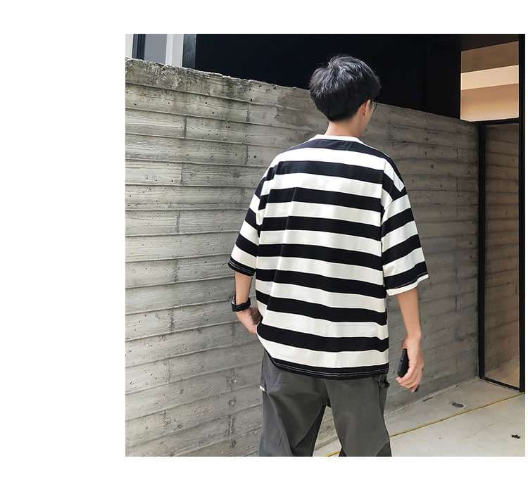 オーバーサイズボーダーTシャツ ボーダー服