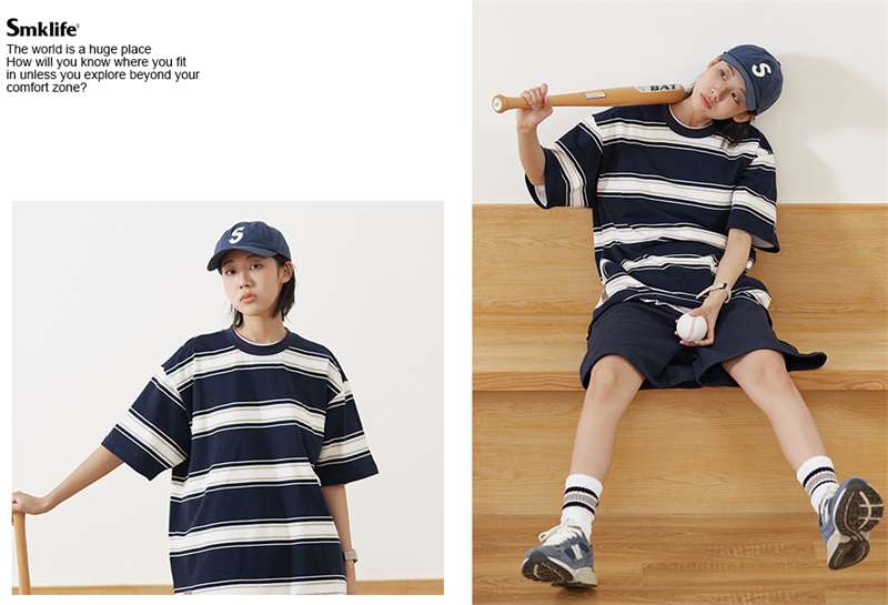 オーバーサイズボーダーTシャツ ボーダー服