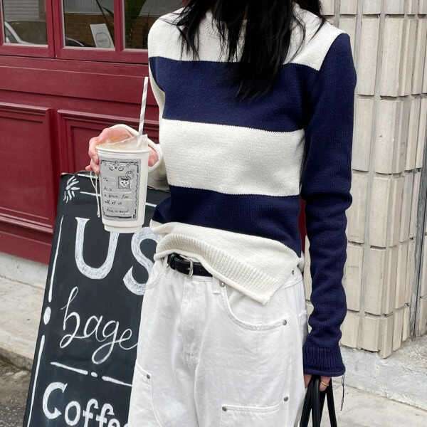 クラシカルボーダーニット ボーダー服
