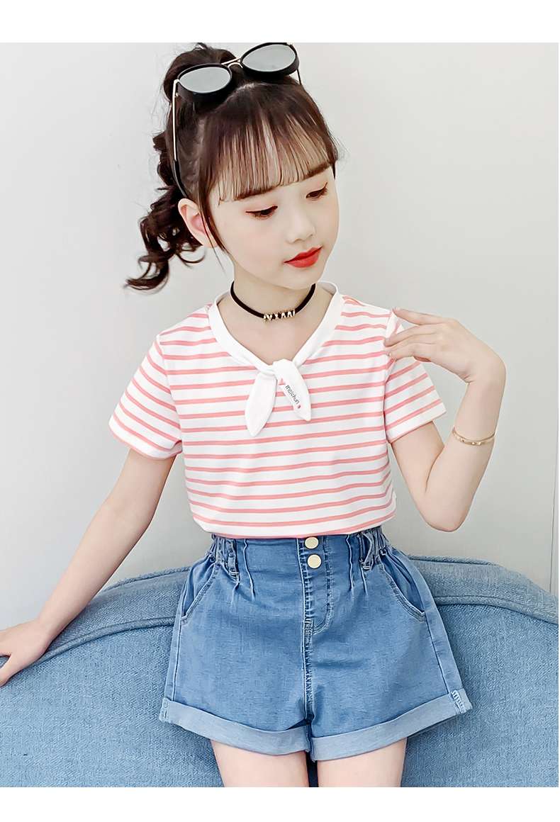 夏のさわやかセーラー風ボーダーTシャツ ボーダー服